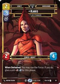 Karis - We Don't Like Strangers (86) - Sector and Regional Promos: Season 1 - Star Wars: Unlimited card
