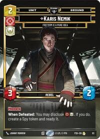 Karis Nemik - Freedom is a Pure Idea (93) - Sector and Regional Promos: Season 1 - Star Wars: Unlimited card