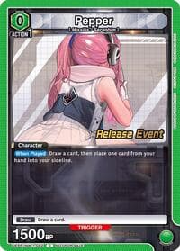 Pepper - UE14BT: GODDESS OF VICTORY: NIKKE Release Event Cards - Union Arena card