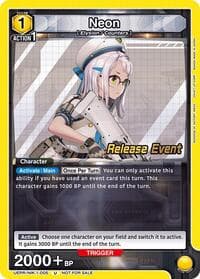 Neon (005) - UE14BT: GODDESS OF VICTORY: NIKKE Release Event Cards - Union Arena card