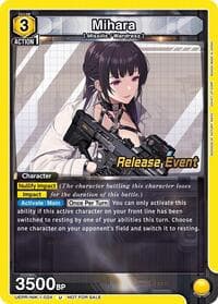 Mihara - UE14BT: GODDESS OF VICTORY: NIKKE Release Event Cards - Union Arena card