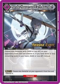 Render Heaven and Earth Asunder! - UE14BT: GODDESS OF VICTORY: NIKKE Release Event Cards - Union Arena card
