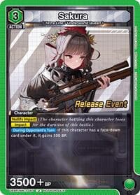 Sakura - UE14BT: GODDESS OF VICTORY: NIKKE Release Event Cards - Union Arena card