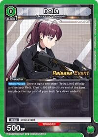 Dolla - UE14BT: GODDESS OF VICTORY: NIKKE Release Event Cards - Union Arena card