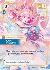 Ahri, Inquisitive (Overnumbered) - Spiritforged - Riftbound: League of Legends Trading Card Game card