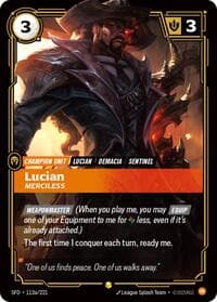 Lucian, Merciless (Alternate Art) - Spiritforged - Riftbound: League of Legends Trading Card Game card