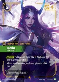 Irelia, Fervent (Overnumbered) - Spiritforged - Riftbound: League of Legends Trading Card Game card
