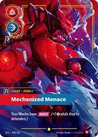 Rumble, Mechanized Menace (Overnumbered) - Spiritforged - Riftbound: League of Legends Trading Card Game card