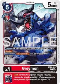 Greymon - Time Stranger - Digimon Card Game card