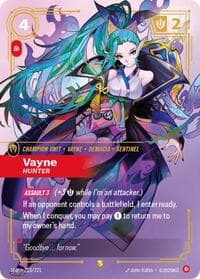 Vayne, Hunter (Overnumbered) - Spiritforged - Riftbound: League of Legends Trading Card Game card