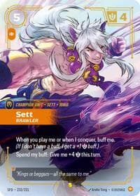 Sett, Brawler (Overnumbered) - Spiritforged - Riftbound: League of Legends Trading Card Game card