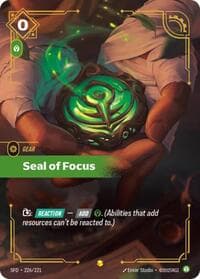 Seal of Focus (Overnumbered) - Spiritforged - Riftbound: League of Legends Trading Card Game card