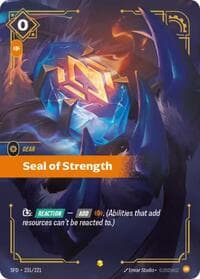Seal of Strength (Overnumbered) - Spiritforged - Riftbound: League of Legends Trading Card Game card