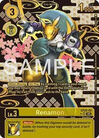 Renamon (Rare Pull) - Starter Deck 22: Amethyst Mandala Advanced Deck Set - Digimon Card Game card