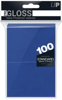 PRO-Gloss Standard Deck Protectors - Blue (100-Pack) (Modern Logo) - Ultra Pro Card Sleeves - Card Sleeves card