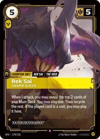 Rek'Sai, Swarm Queen - Spiritforged - Riftbound: League of Legends Trading Card Game card