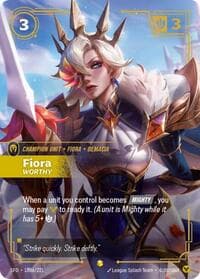 Fiora, Worthy (Alternate Art) - Spiritforged - Riftbound: League of Legends Trading Card Game card
