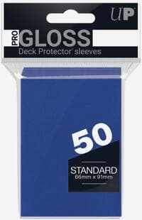 PRO-Gloss Standard Deck Protectors - Blue (50-Pack) (Modern Logo) - Ultra Pro Card Sleeves - Card Sleeves card