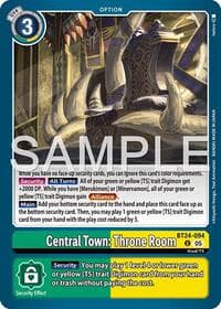 Central Town: Throne Room - Time Stranger - Digimon Card Game card