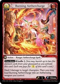 Burning Aethercharge - Phantom Monarchs - Grand Archive TCG card