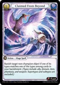 Claimed From Beyond - Phantom Monarchs - Grand Archive TCG card