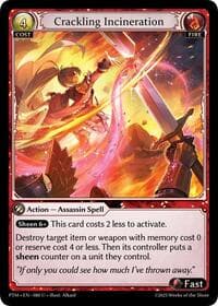 Crackling Incineration - Phantom Monarchs - Grand Archive TCG card