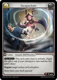 Incapacitate - Phantom Monarchs - Grand Archive TCG card