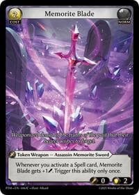 Memorite Blade - Phantom Monarchs - Grand Archive TCG card