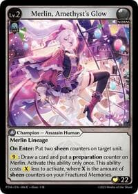 Merlin, Amethyst's Glow - Phantom Monarchs - Grand Archive TCG card