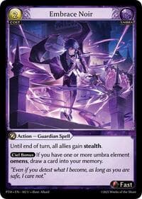 Embrace Noir (Curio Foil) - Phantom Monarchs - Grand Archive TCG card