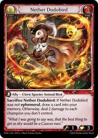Nether Dodobird (Curio Foil) - Phantom Monarchs - Grand Archive TCG card
