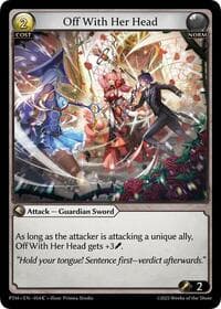 Off With Her Head (Curio Foil) - Phantom Monarchs - Grand Archive TCG card