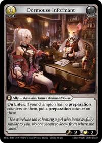 Dormouse Informant - Merlin Re: Collection, Brilliant Vestige - Grand Archive TCG card