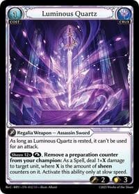 Luminous Quartz - Merlin Re: Collection, Brilliant Vestige - Grand Archive TCG card