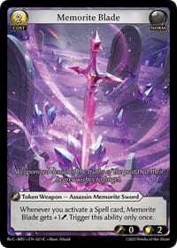 Memorite Blade - Merlin Re: Collection, Brilliant Vestige - Grand Archive TCG card