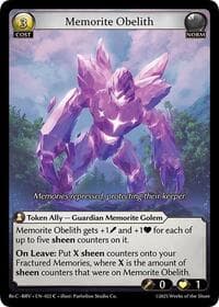 Memorite Obelith - Merlin Re: Collection, Brilliant Vestige - Grand Archive TCG card