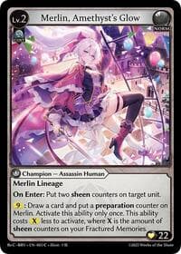 Merlin, Amethyst's Glow - Merlin Re: Collection, Brilliant Vestige - Grand Archive TCG card