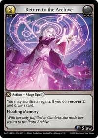 Return to the Archive - Merlin Re: Collection, Brilliant Vestige - Grand Archive TCG card