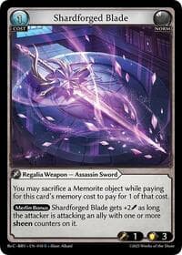 Shardforged Blade - Merlin Re: Collection, Brilliant Vestige - Grand Archive TCG card