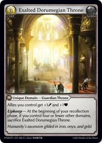 Exalted Dorumegian Throne - Phantom Monarchs Event Pack - Grand Archive TCG card