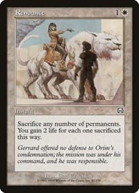 Renounce - Mercadian Masques - Magic: The Gathering card