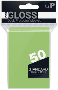 PRO-Gloss Standard Deck Protectors - Lime Green (50-Pack) (Modern Logo) - Ultra Pro Card Sleeves - Card Sleeves card