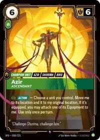 Azir, Ascendant - Spiritforged - Riftbound: League of Legends Trading Card Game card