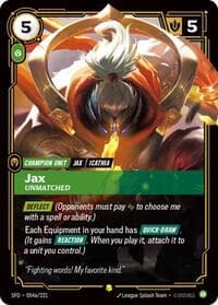 Jax, Unmatched (Alternate Art) - Spiritforged - Riftbound: League of Legends Trading Card Game card