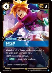 Ezreal, Dashing (Alternate Art) - Spiritforged - Riftbound: League of Legends Trading Card Game card