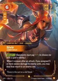 Sivir, Ambitious (Alternate Art) - Spiritforged - Riftbound: League of Legends Trading Card Game card