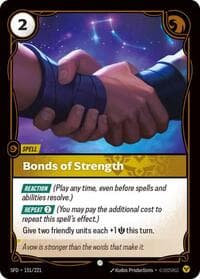 Bonds of Strength - Spiritforged - Riftbound: League of Legends Trading Card Game card