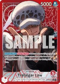 Trafalgar Law - OP14-001 (Alternate Art) - The Azure Sea's Seven - One Piece Card Game card
