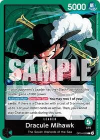 Dracule Mihawk - OP14-020 - The Azure Sea's Seven - One Piece Card Game card