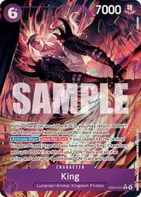 King (Alternate Art) - The Azure Sea's Seven - One Piece Card Game card
